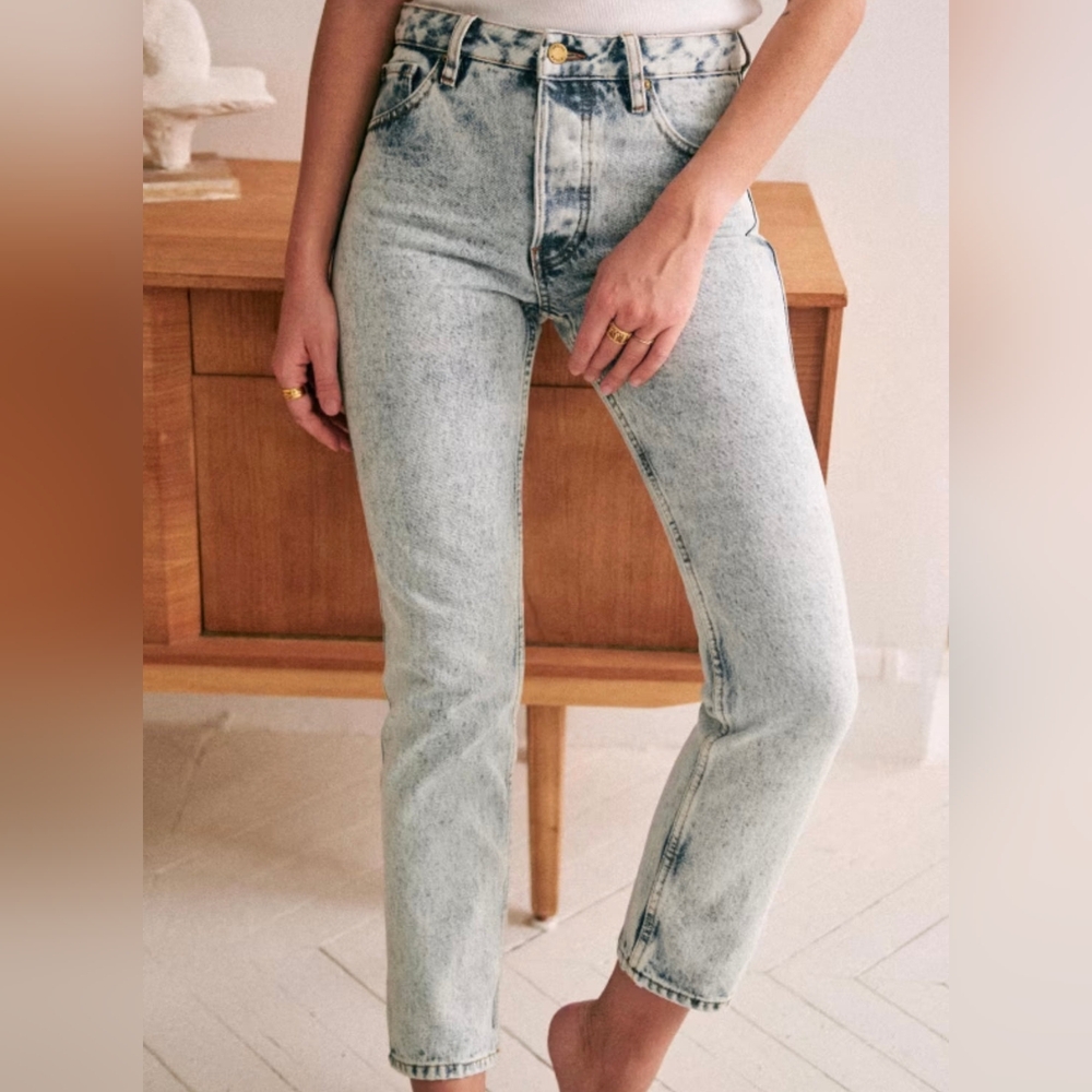 Sezane Brut Edge Bleach Blue Jeans ⚪ SZ 29